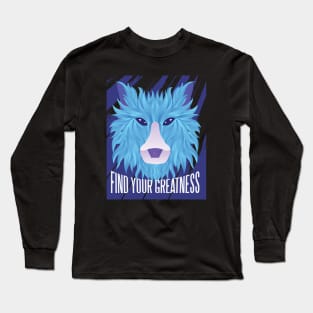 wolf illustration with polygonal and geometric Long Sleeve T-Shirt